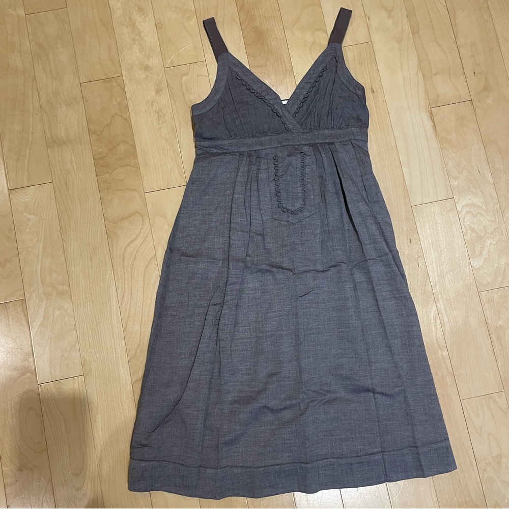 Part Two - Brown/Silver Sleeveless Midi Dress (size: 4)
